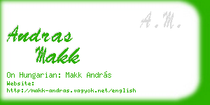 andras makk business card